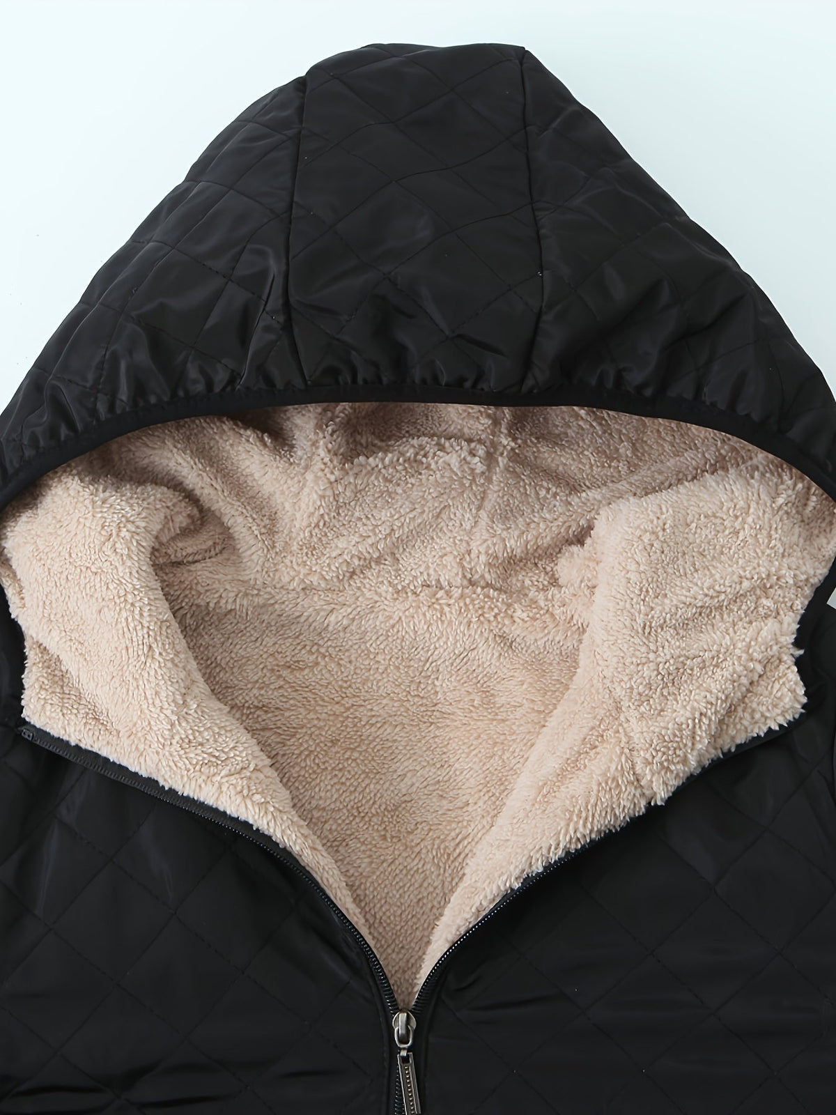 Lined Lightweight Winter Jacket in Black – Quilted City Coat