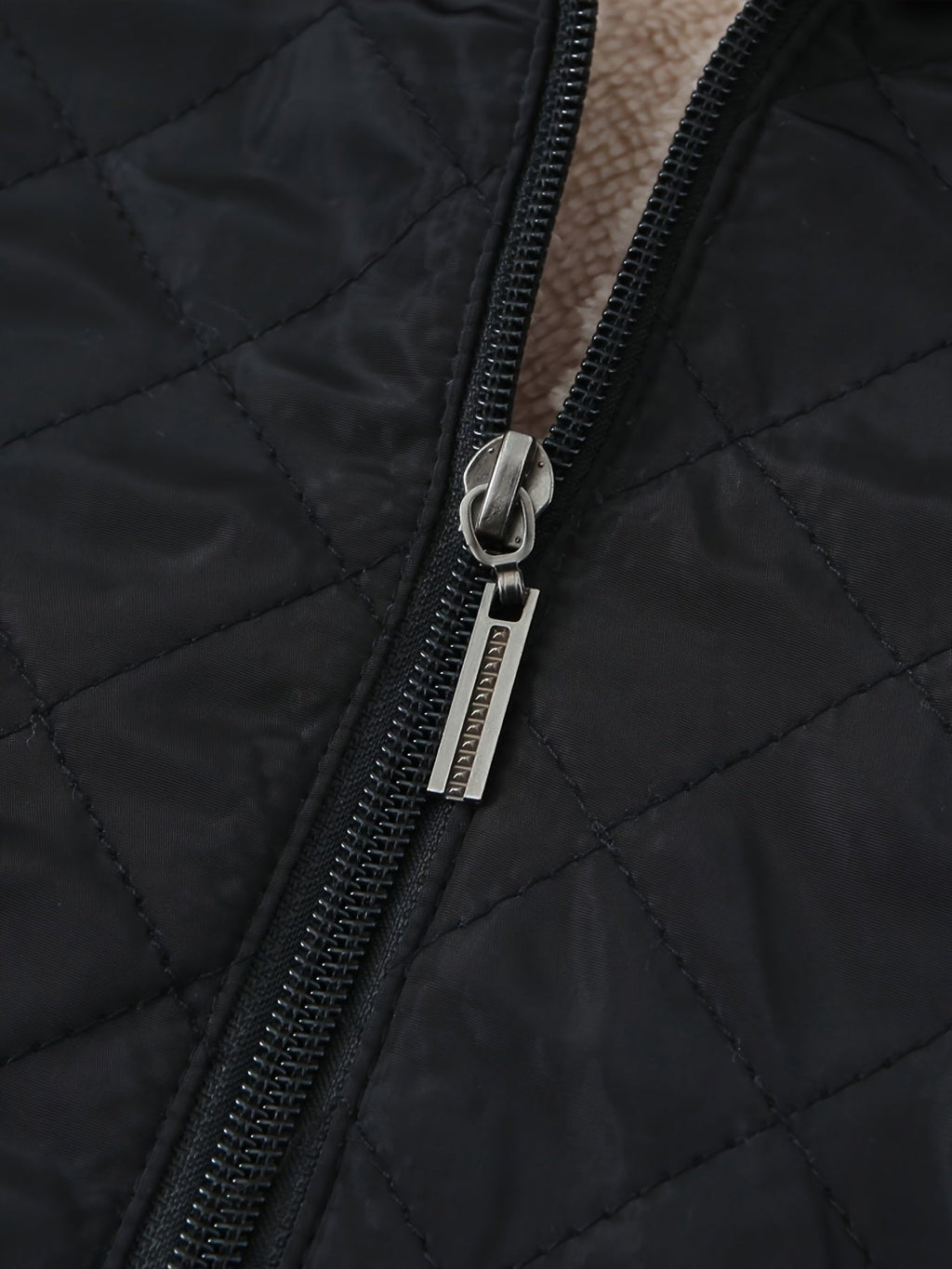 Lined Lightweight Winter Jacket in Black – Quilted City Coat