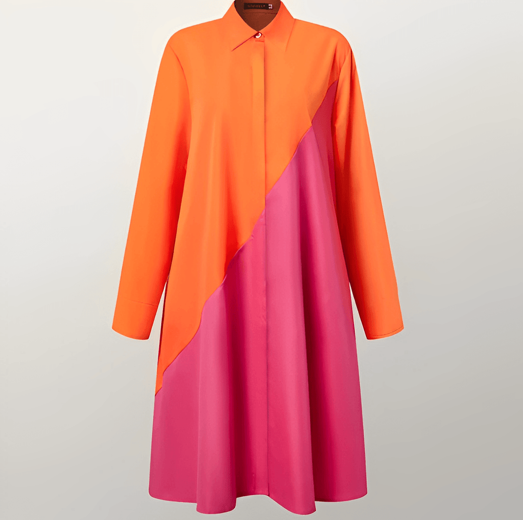 Lapel Collar Elegant Silhouette Autumn Dress | Meave & Ivy