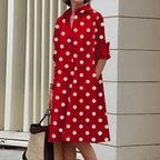 Lapel Collar Elegant Silhouette Autumn Dress | Meave & Ivy