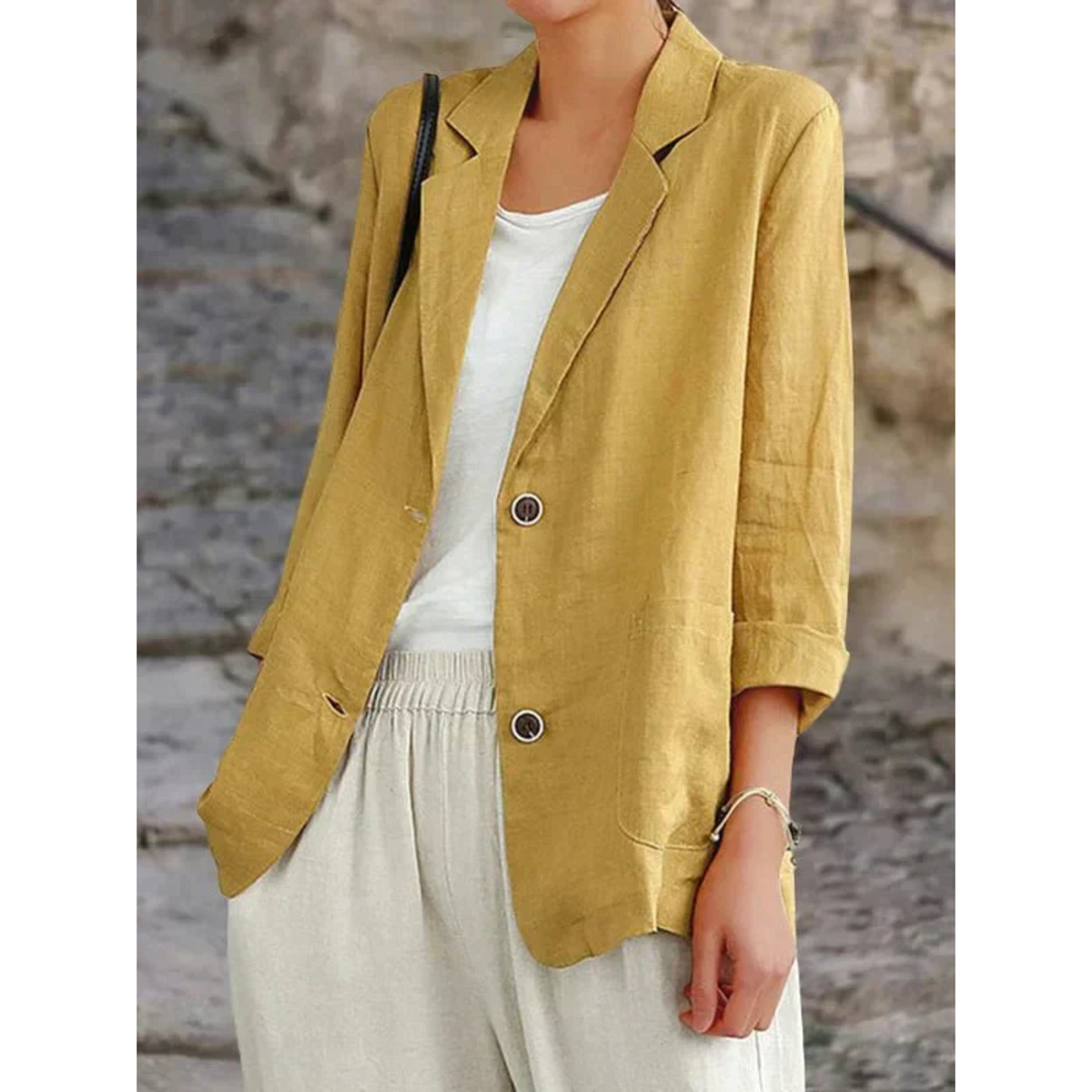 Linen Blazer in Blue, Yellow, White or Black – Light Summer Tailoring