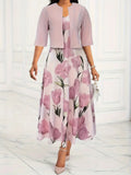 Sofia | Women's Elegant Floral V-Neck Maxi Dress Set | Meave & Ivy