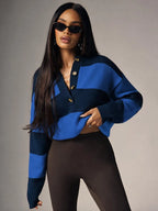 Women's Oversized Sweater with Buttons