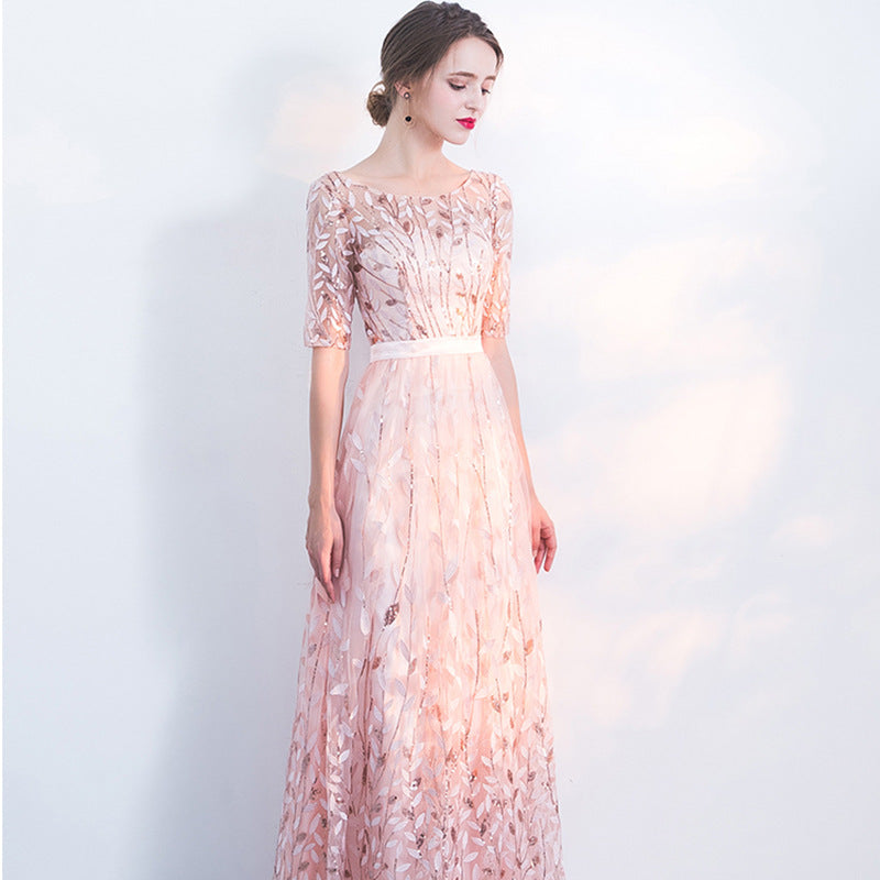 Round Neck Half Sleeve Autumn Dress | Meave & Ivy