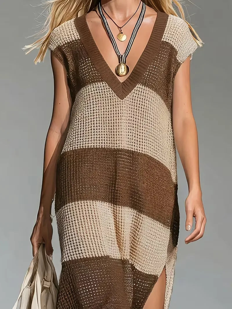 Women's Striped Jumper Dress – One Piece Winter Ease in 6 Colours