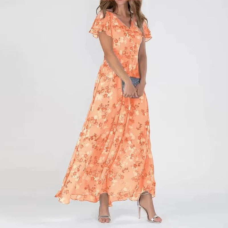 Women's Floral Wedding Guest Summer Maxi Dress | Meave & Ivy