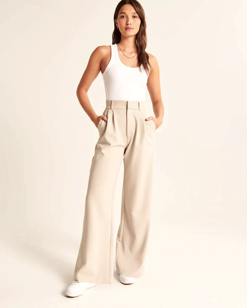 Elegant Tailored Trousers in 8 Neutrals – Refined Slim Fit