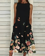 Marissa | Women's Summer Floral Print Midi Dress | Meave & Ivy