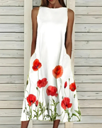 Marissa | Women's Summer Floral Print Midi Dress | Meave & Ivy