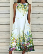 Marissa | Women's Summer Floral Print Midi Dress | Meave & Ivy