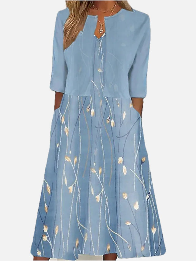Women's Chic Two Piece Midi Dress