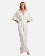 Wide-Leg Jumpsuit with V-Neckline – Women's Occasion Jumpsuit