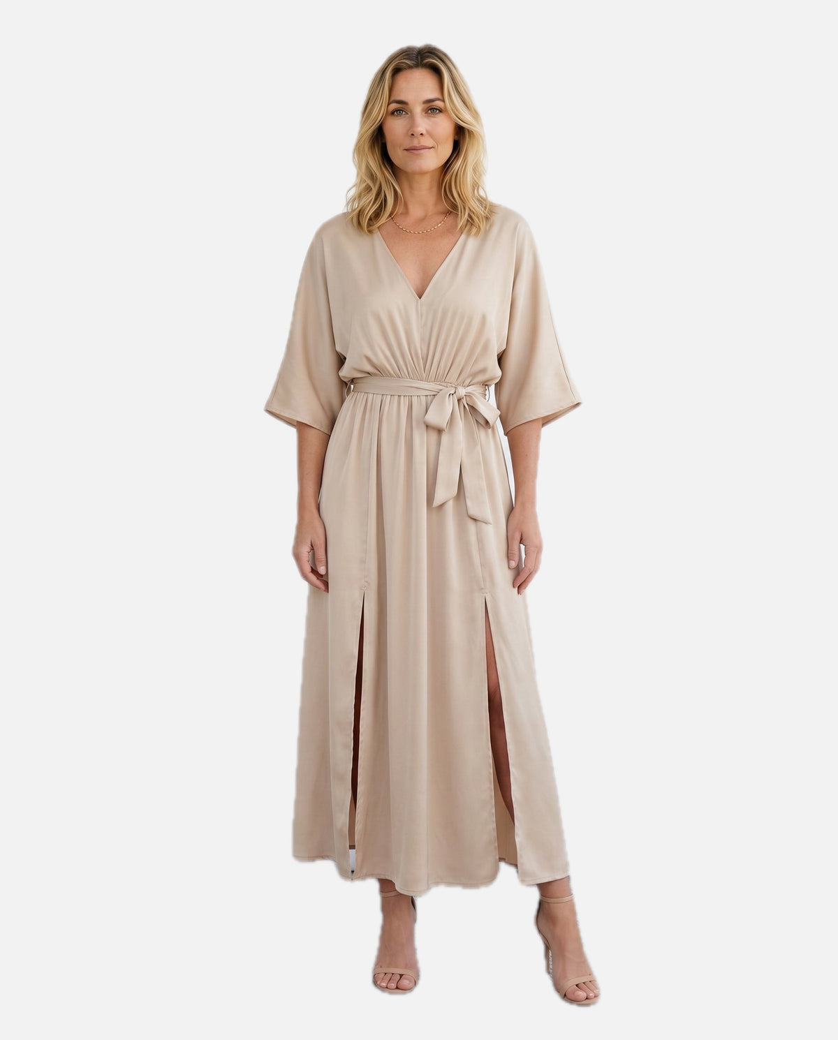 Open Back Tie-Back Wedding Guest Maxi Dress – Women's Wedding Guest Maxi Dress
