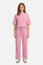 Oversized T-Shirt & Wide Leg Trousers Lounge Set – Women's Comfy Co-ord