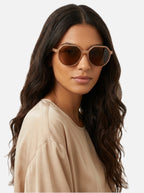 Geometric Oversized Sunglasses – Women's Hexagon Statement Sunglasses
