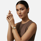 Gold Square Watch – Women's Minimalist Dress Watch with Bracelet Strap