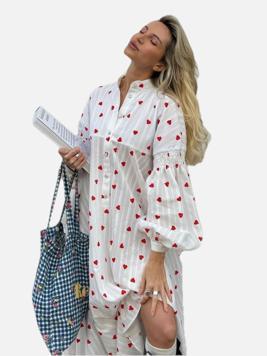White A-Line Midi Dress – Women's Summer Midi Dress