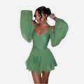 Creamsicle V-Neck Mini Dress – Women's Summer Mini Dress