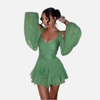 Creamsicle V-Neck Mini Dress – Women's Summer Mini Dress