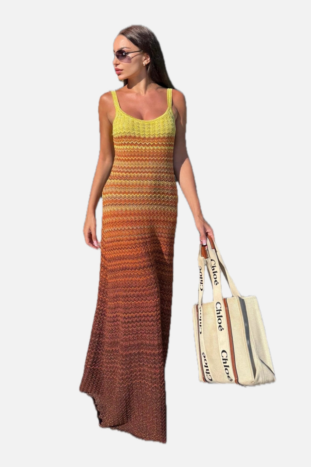 Sunset Knit Maxi Dress – Women's Summer Maxi Dress