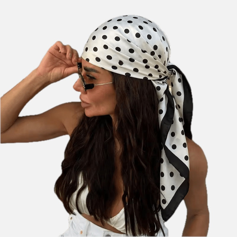 Polka Dot Silk Scarf
