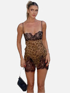 Leopard Print Mini Dress – Women's Summer Mini Dress