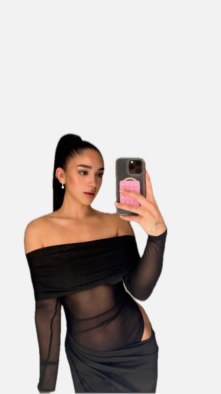 Black Long Sleeve Mesh Maxi Dress – Women's Summer Maxi Dress