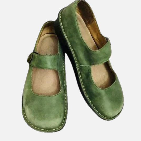 Leather Mary Jane Orthopedic Flats