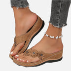 Floral Toe-Post Orthopedic Sandals