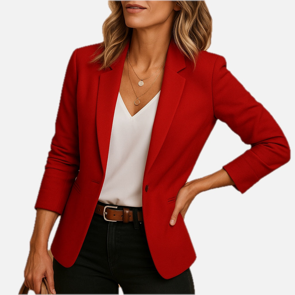 Fitted One-Button Slim-Fit Blazer