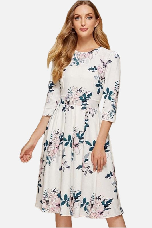 White Floral Bohemian Maxi Dress – Women's Summer Beach & Wedding Guest Dress | Meave & Ivy