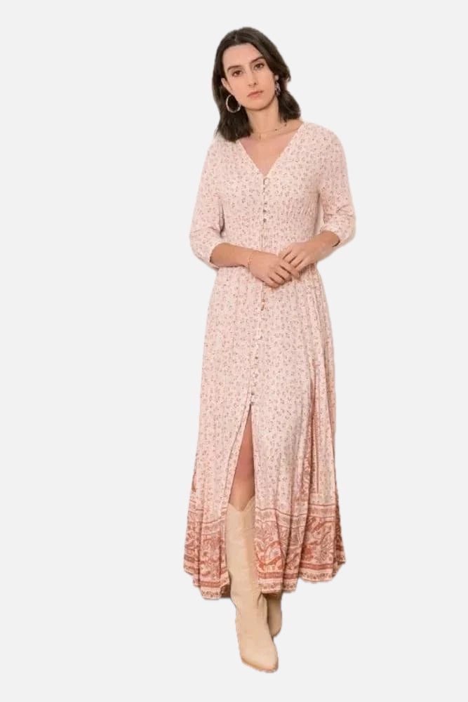 Ibiza Hippie Boho Maxi Dress – Women's Flowy Summer Beach & Festival Dress | Meave & Ivy