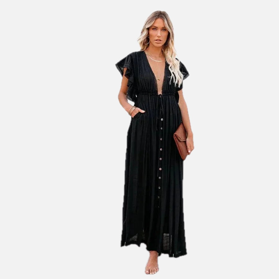 Black Ibiza Maxi Dress – Women's Boho Summer Beach & Holiday Dress | Meave & Ivy