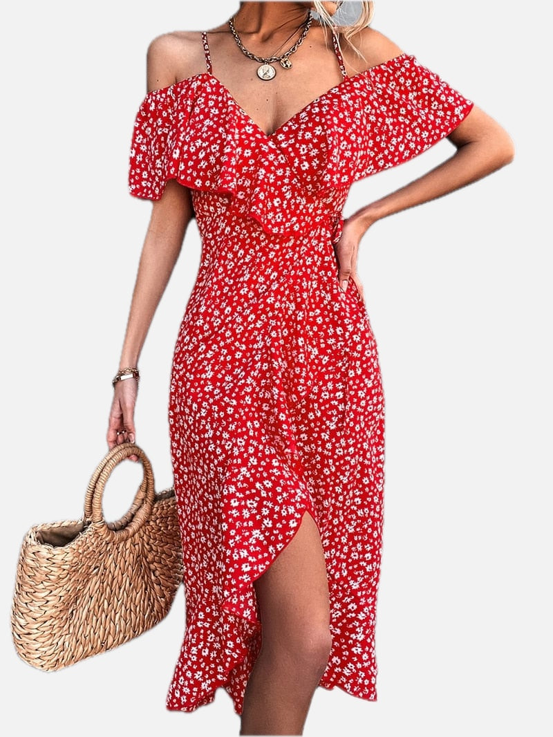 Red Spaghetti Strap Dress – Women's Summer Beach & Holiday Dress | Meave & Ivy