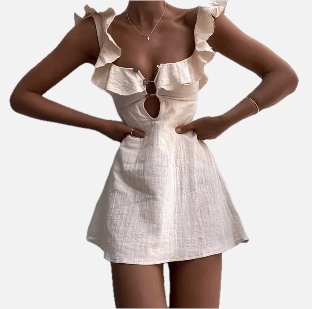 White Bohemian Mini Dress – Women's Boho Summer Beach & Holiday Dress | Meave & Ivy