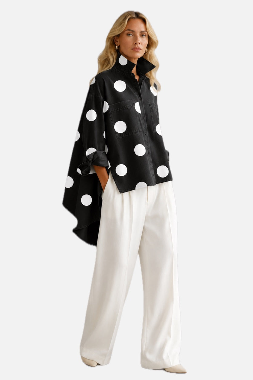 Polka Dot Blouse – Women's Summer Everyday Blouse