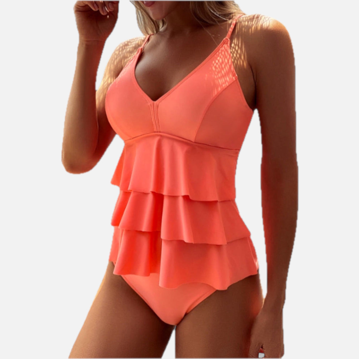 Hanna | Women's V-Neck Summer Tankini Swimsuit | Meave & Ivy