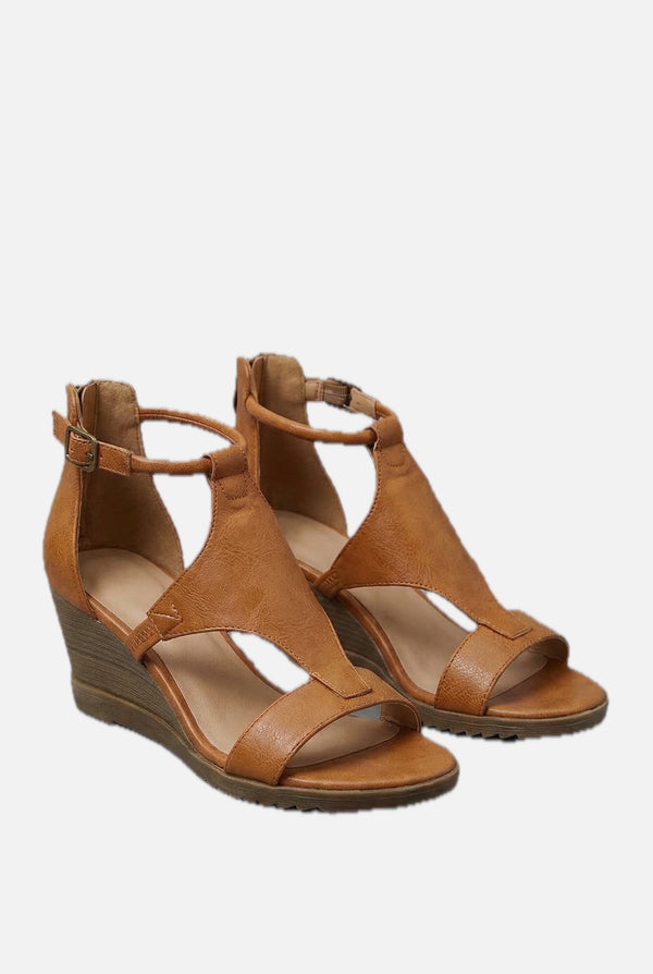 Orthopedic Leather Style Sandals - Womens Comfortable Summer Footwear | Meave & Ivy