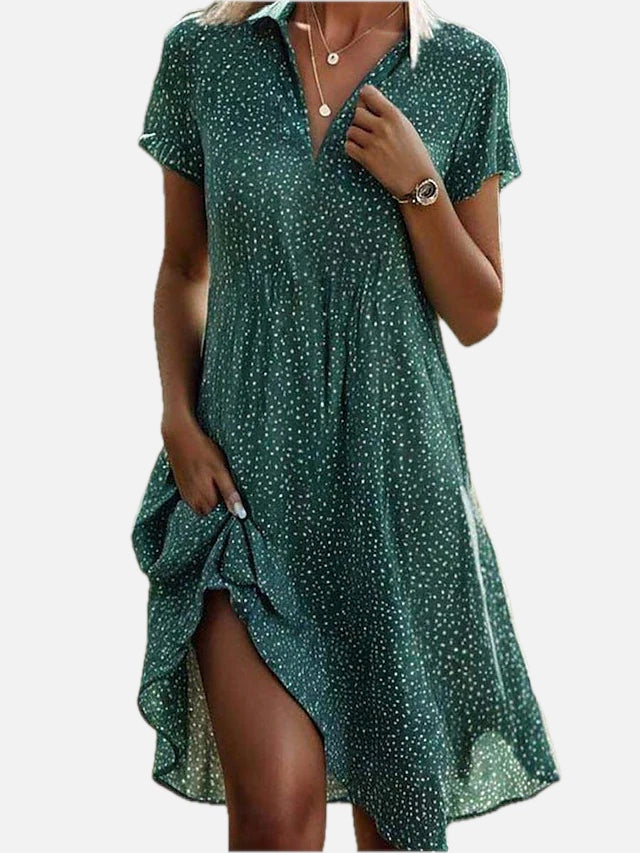 Short Sleeve Midi Shirt Dress - Timeless Everyday Style | Meave & Ivy