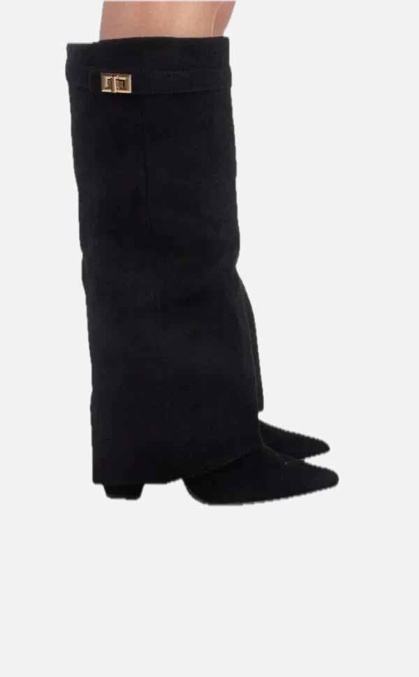 Suede Boots with Metallic Detail – Luxury Women's Ankle Boots | Meave & Ivy