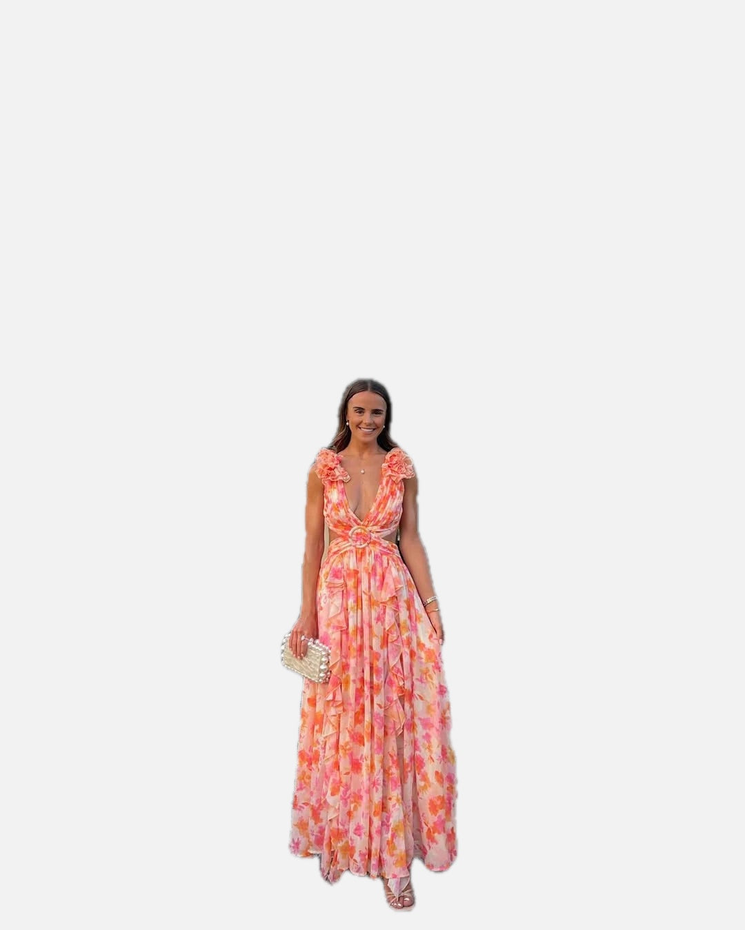 Sleeveless Floral Maxi Dress – Elegant Summer Evening Dress | Meave & Ivy