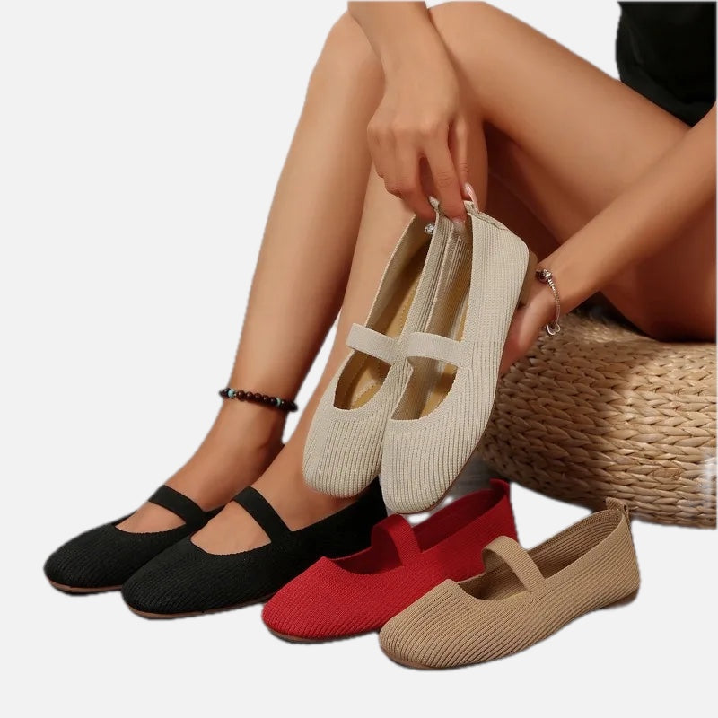 Knitted Ballet Flat – Comfortable Everyday Loafer | Meave & Ivy