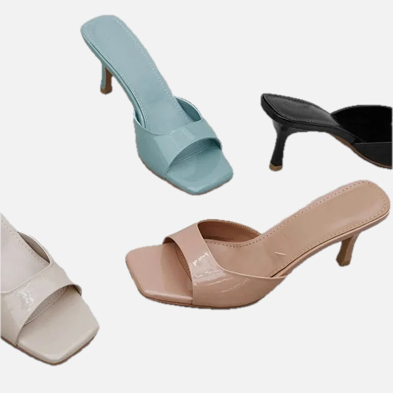 Square-Toe Heeled Sandal – Elegant High Heel | Meave & Ivy