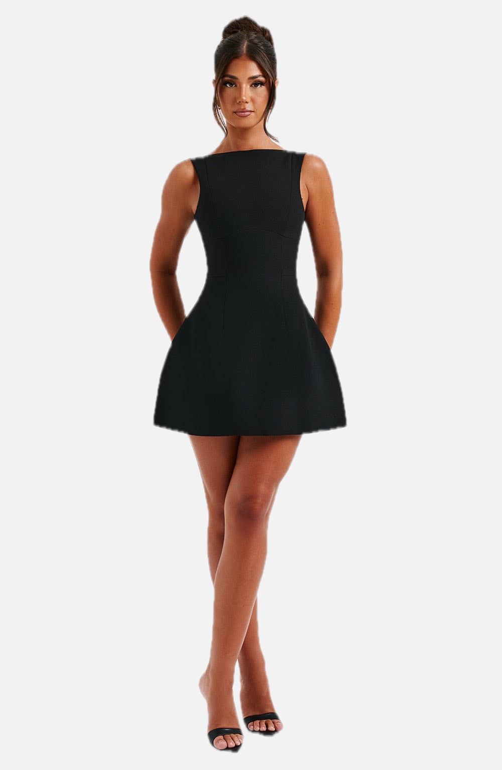Black Structured Tailored Mini Dress – Elegant Occasion Wear | Meave & Ivy