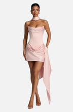 Blush Tailored Mini Dress – Elegant Structured Occasion Dress | Meave & Ivy