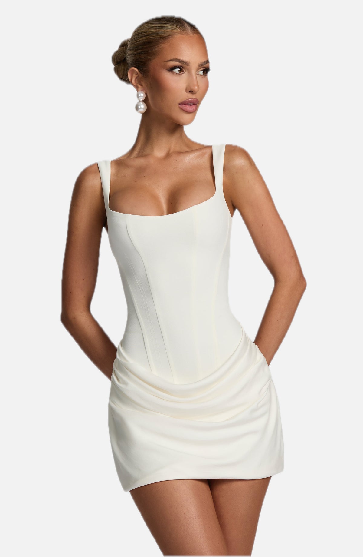 Ivory Corset Mini Dress – Elegant Statement Occasion Dress | Meave & Ivy