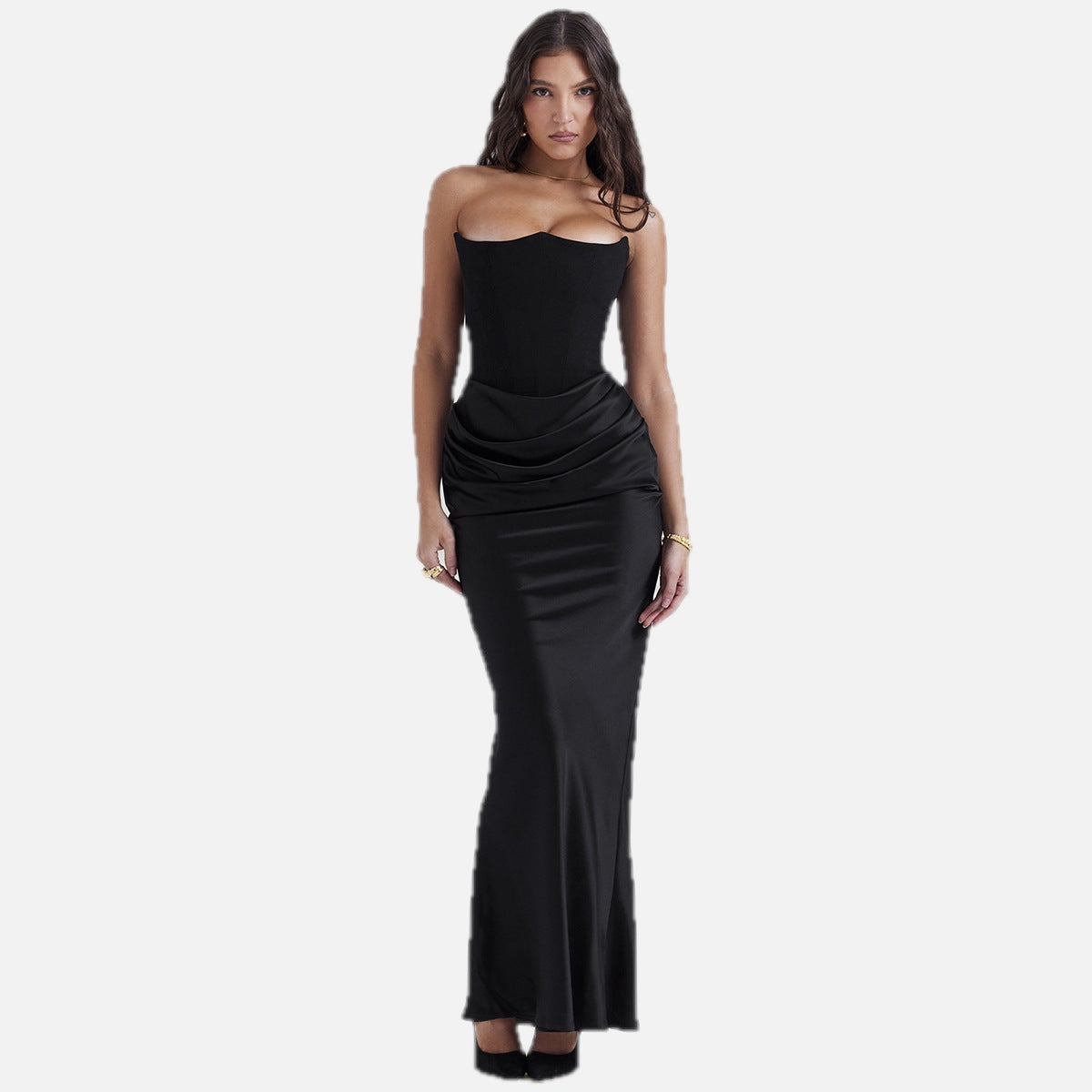 Velvet Corset Dress – Strapless Evening Gown | Meave & Ivy