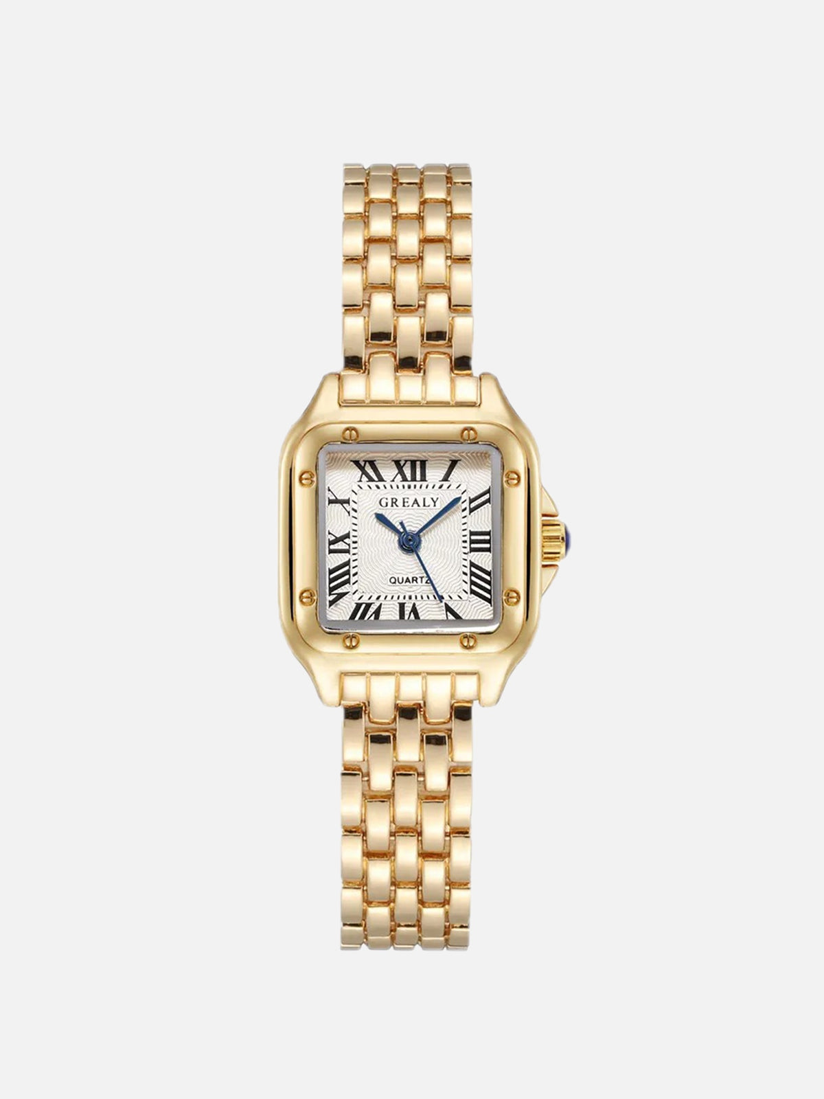 Women's Gold Square Case Bracelet Watch – Luxury Dress Watch