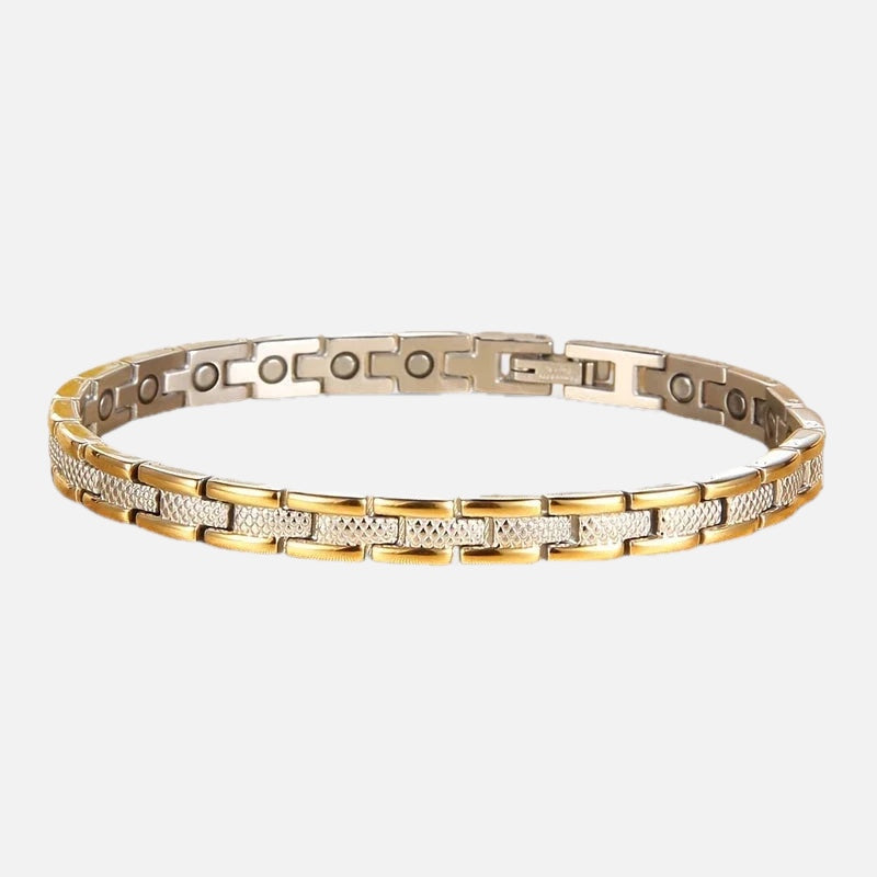 Women's Magnetic Bracelet – Adjustable Titanium Steel Bangle in Gold & Silver