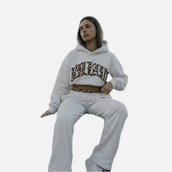Leopard Lounge Set – Women's Hoodie & Joggers Co-ord with Animal Print